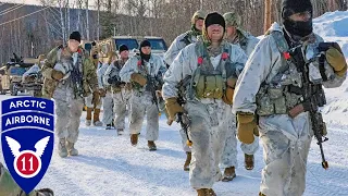 US Army. Soldiers of the 11th Airborne Division during winter combat exercises in Alaska.