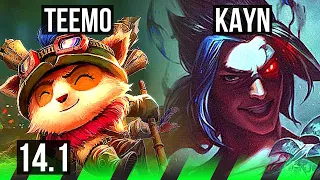 TEEMO vs KAYN (JNG) | Rank 14 | NA Challenger | 14.1