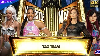 WWE 2K24 - Bianca Belair + Jade Cargill vs. Becky Lynch + Iyo Sky tag team Match  | PS5™[4K60]