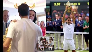 Kate Middleton gives handsome tennis great Roger Federer THREE KISSES after he win Wimbledon 2017