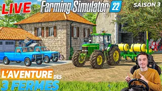 SEMIS DE MAÏS SUR L'AVENTURE DES 3 FERMES ! Farming Simulator 22 !