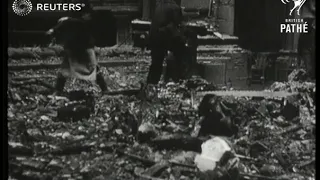 Destruction in London after air raid (1941)