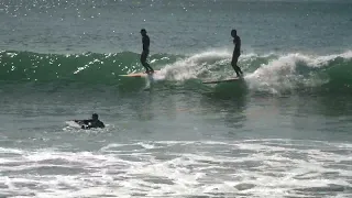 3 Surfers at Topanga Beach, CA