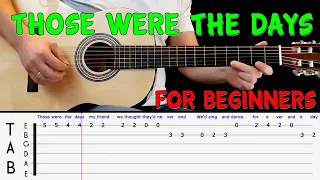 THOSE WERE THE DAYS | Easy guitar melody lesson for beginners (with tabs) - Mary Hopkin