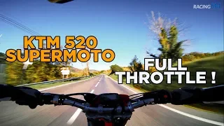 KTM 525 SUPERMOTO full-throttle on twisty roads !