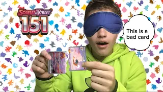 Opening Pokémon. Cards blindfolded, did not end well…..