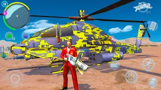 US Army Fighter Helicopter and Cars Police Officer Escaping in Vegas City - Android Gameplay.