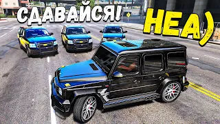 ПОЛИЦЕЙСКИЕ ПОГОНИ ЗА ГЕЛИКОМ В ГТА 5 ОНЛАЙН! ПОГОНИ ГТА 5 ОНЛАЙН GTA 5 ДОГОНЯЛКИ ОТ КОПОВ!