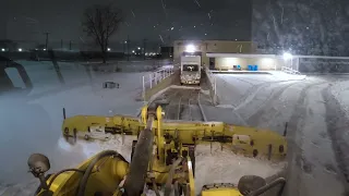 Clearing Snow From A Sobeys with Wheel Loader and MetalPless MaxxPro | Snow Removal