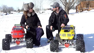 HER VERY FIRST TIME! COUPLE ENJOY their 49cc GAS "ToY" RAMINATOR MONSTER TRUCKS | RC ADVENTURES