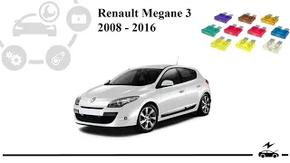 Fuse box diagram Renault Megane 3 and relay with assignment and location