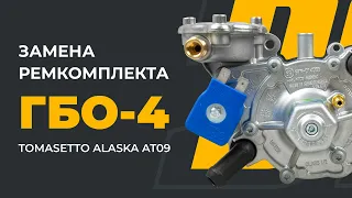 Ремонт, разборка, замена ремкомплекта и установка на место газового редуктора Tomasetto Alaska AT09
