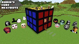 SURVIVAL RUBIK'S CUBE HOUSE WITH 100 NEXTBOTS in Minecraft - Gameplay - Coffin Meme