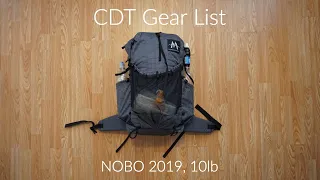 CDT 2019 Gear List (nobo, pre-hike)