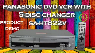 PANASONIC SA-HT822V DVD VCR COMBO VIDEO CASSETTE RECORDER 5-DISC DVD CHANGER PRODUCT DEMO