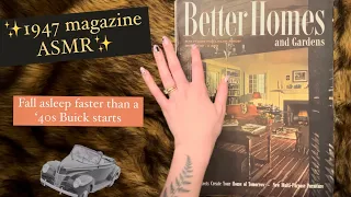 💫Soft spoken ‘40s magazine flip-thru ASMR✨ tracing, page turning, and brushing pages