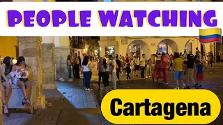 Cartagena Colombia Nightlife | Clock Tower | People Watching
