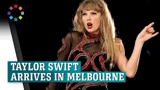 Taylor Swift arrives in Melbourne