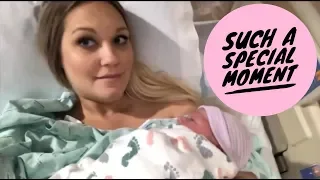 ADDISON’S BIRTH STORY/VLOG | BROTHER MEETS BABY FOR THE FIRST TIME