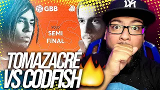 TOMAZACRE vs CODFISH REACTION | Grand Beatbox Battle 2019 | SEMI FINAL