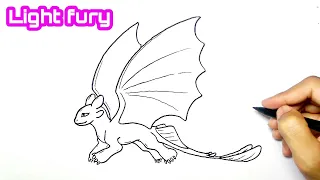 How to draw light fury step by step easy