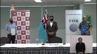 Fijian Attorney-General officiates at the launching announcement of the Fiji Development Bank