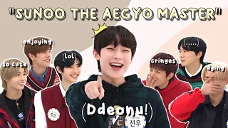 just ENHYPEN Sunoo doing aegyo nonstop (+ the hilarious reaction of the members)