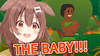 Korone's Reaction to the Baby-Yeeting Scene in Pineapple On Pizza [Hololive]