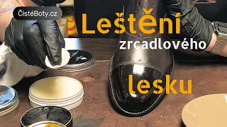 Jak vyleštit boty do zrcadlového lesku? Mirror shine polishing #shoes