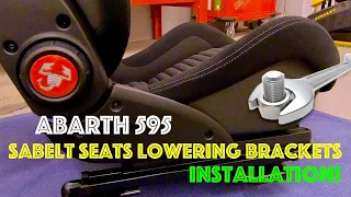 Abarth Sabelt Seat Lowering Kit Installation!