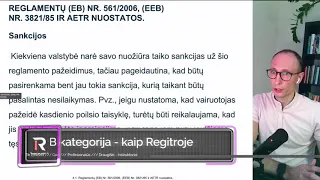 NEW 95 kodas pamokos 3 ir 4 - 1 dalis. Tachografai. Darbo laiko ir poilsio rėžimas.