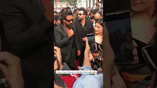 Ranbir Kapoor, Rashmika & Bobby Deol Mobbed By Fans In Delhi 😳😳 Save Him #shortvideo #shorts