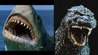 jaws the revenge with heisei godzilla roar