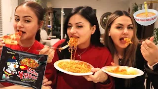 SPICY NOODLE MUKBANG Q&A WITH MY SISTERS