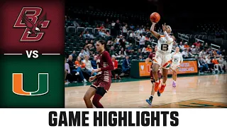 Boston College vs. Miami Women's Basketball Highlights (2022-23)
