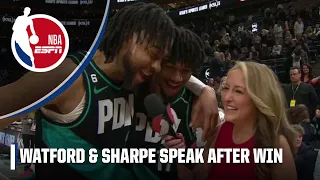 That’s my twin! Trendon Watford & Shaedon Sharpe recap Blazers’ W vs. Jazz | NBA on ESPN