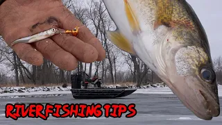 How to Fish RIVERS (ICE FISHING TIPS)