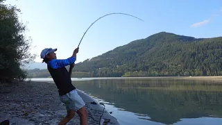 Shore Fishing for Sturgeon on the Fraser River!