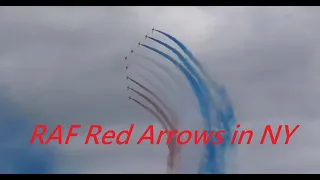 2019 New York Airshow, British Royal Force Red Arrows Perform from Beginning to the End