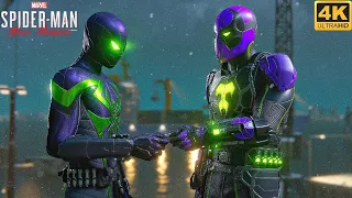 Miles Hangs Out with Prowler with Purple Reign Suit - Marvel's Spider-Man Miles Morales 4K