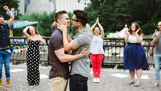 Most AMAZING Flash Mob Proposal -Broadway Boyfriends Chris Rice & Clay Thomson