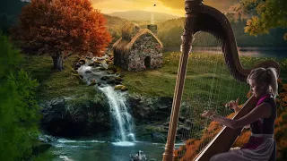 Relaxing Harp Hymn 😌 Down in the River to Pray 😌 Heavenly Harp Instrumental
