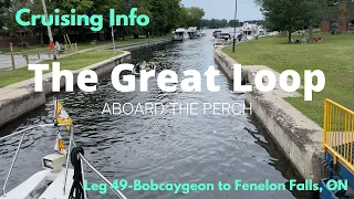 Great Loop Cruising Info: Leg 49-Bobcaygeon to Fenelon Falls, ON