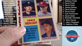 1984 Topps baseball rack pack box break from BurlsSports.com