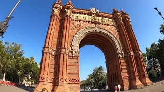 The Arc de Triomf and Ciutadella Park, Barcelona ,Spain
