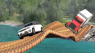 Cars vs Impossible Log Bridge - BeamNG Drive - 🔥 ULTIMATE Edition Compilation