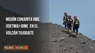 Misión conjunta UME (GIETMA)-IGME medición gases y temperatura en el volcán Tajogaite (16Abril24)