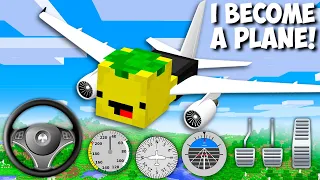 I became A BIG PLANE in Minecraft ! NEW SECRET VEHICLE !