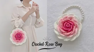 Crochet Rose Bag | Móc túi hoa hồng