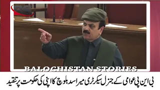 BNP Awami General Secretary Mir Asadullah Baloch's criticism of his own government